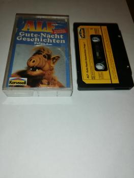 Alf Gute-Nacht Geschichten Folge 1 Schwarz mit Gelben Aufkleber 841 544-4 Karussell(Kleiner Einriss Frontcover)